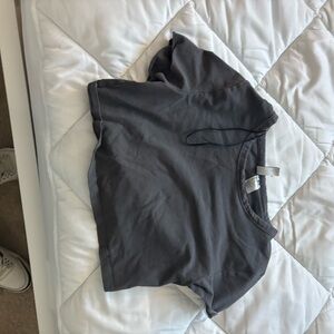 Divided Gray Crop Top